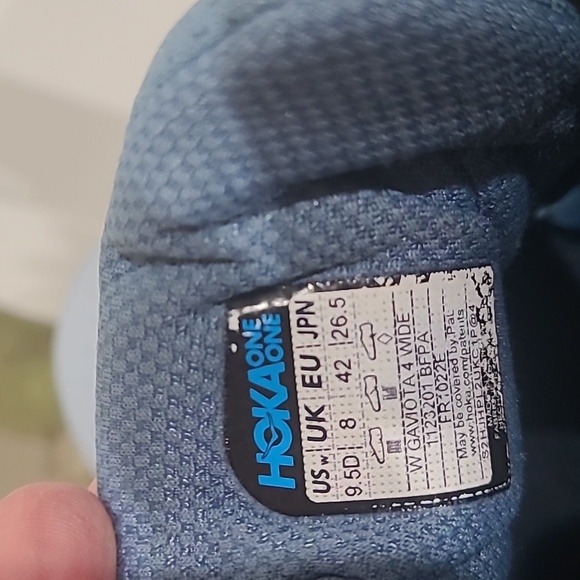 Hoka Women's Blue Gaviota 4 Stability Running Shoes Sneakers Size 9.5 D Wide - Picture 7 of 9